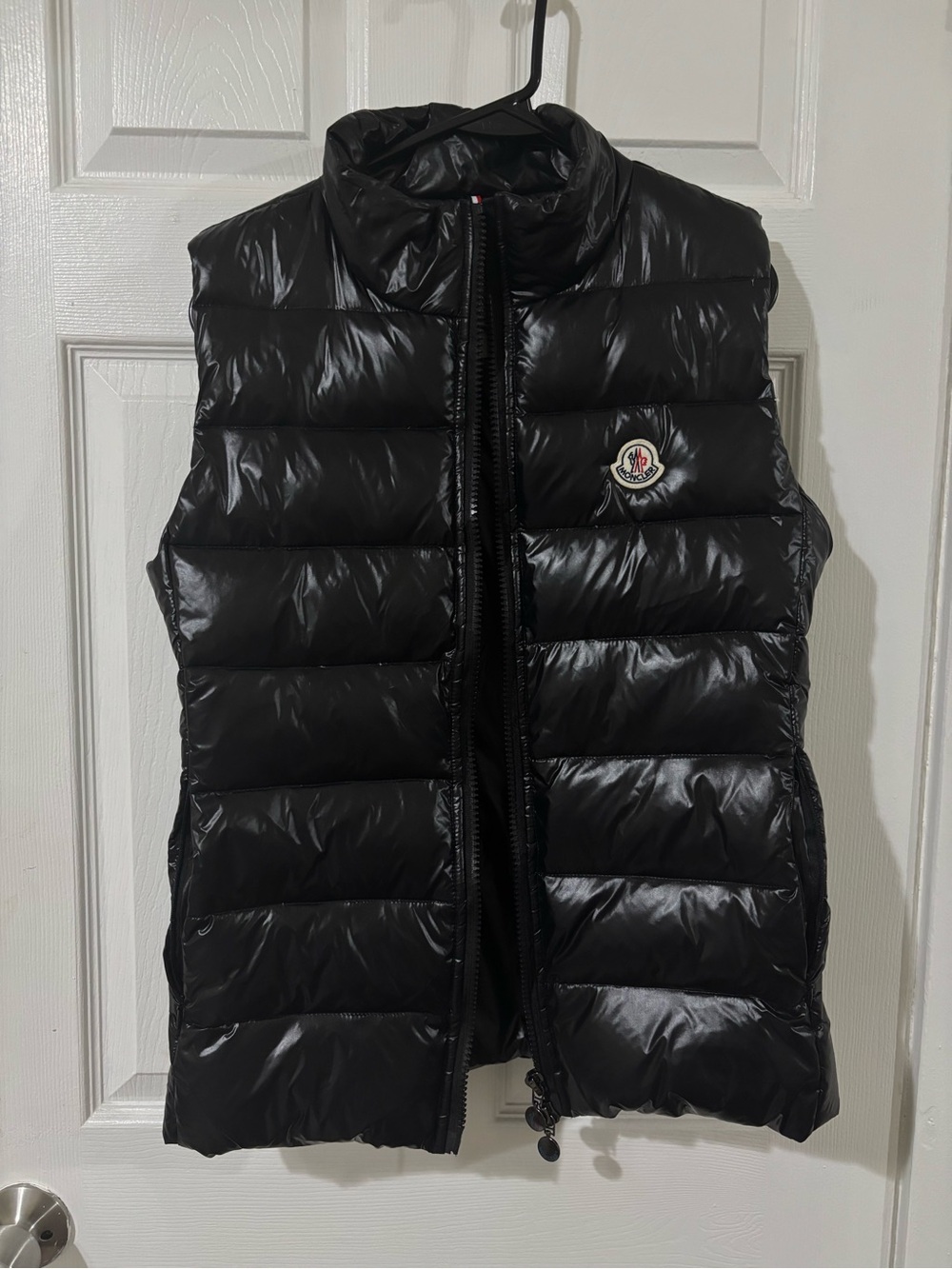 Moncler inspired Black Shiny Quilted Down Vest